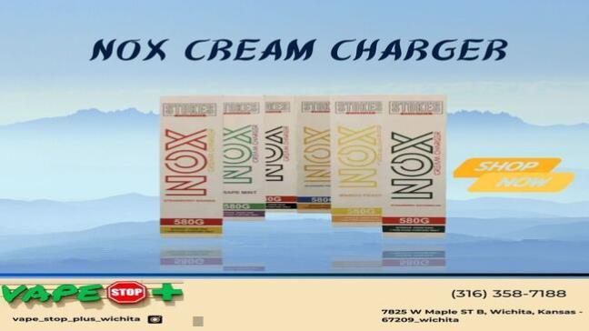 Nox Cream Charger is available in Wichita, Kansas